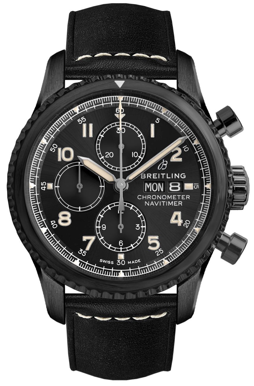 The black straps copy watches are designed for men.