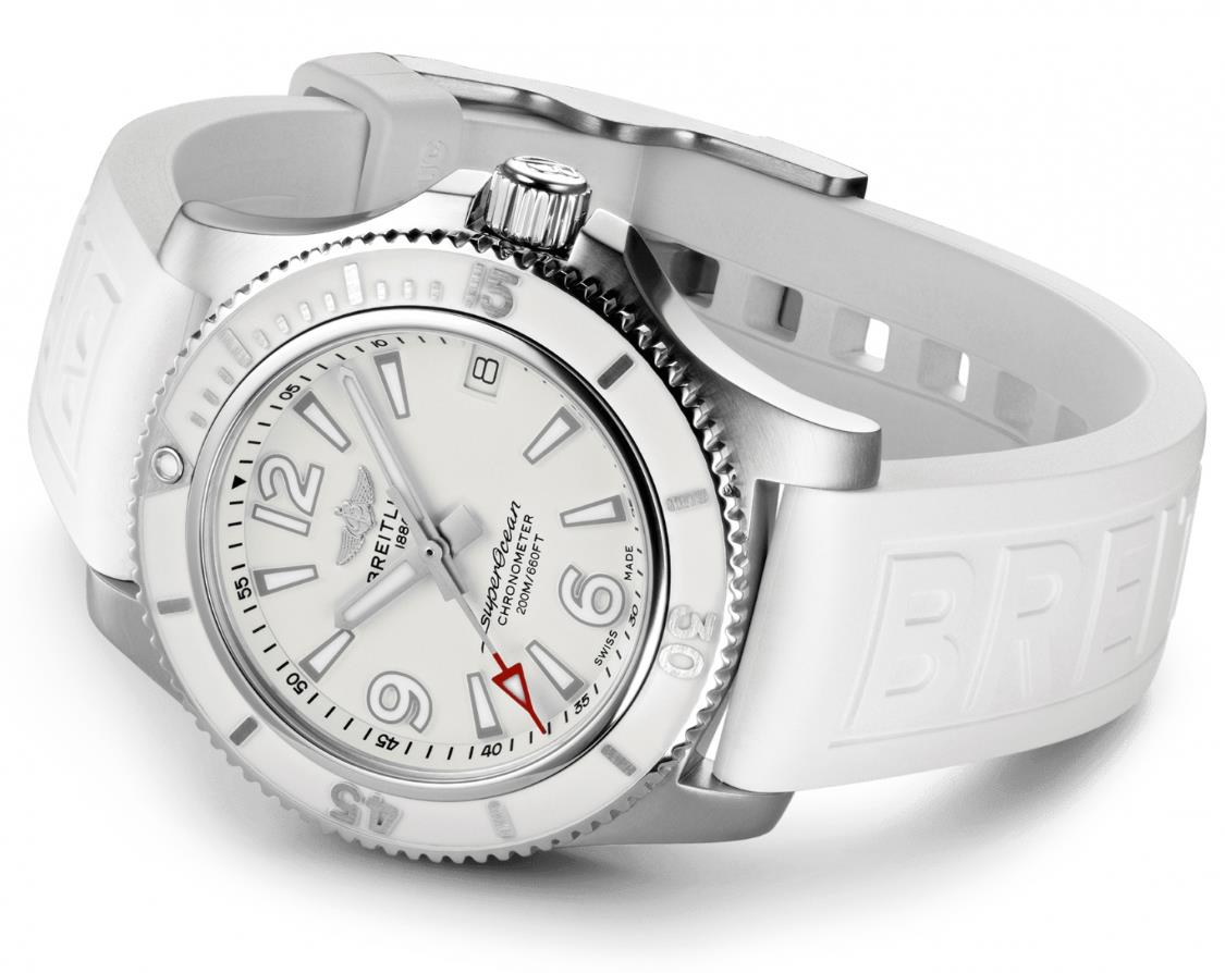 The white strap fake watch is designed for females.